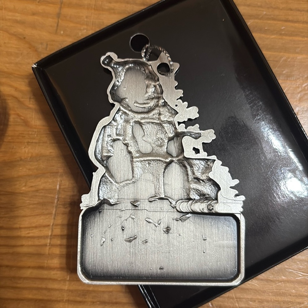 Mercedes Benz Club of America Snowman Ornament heavy metal NIB - Picture 3 of 4